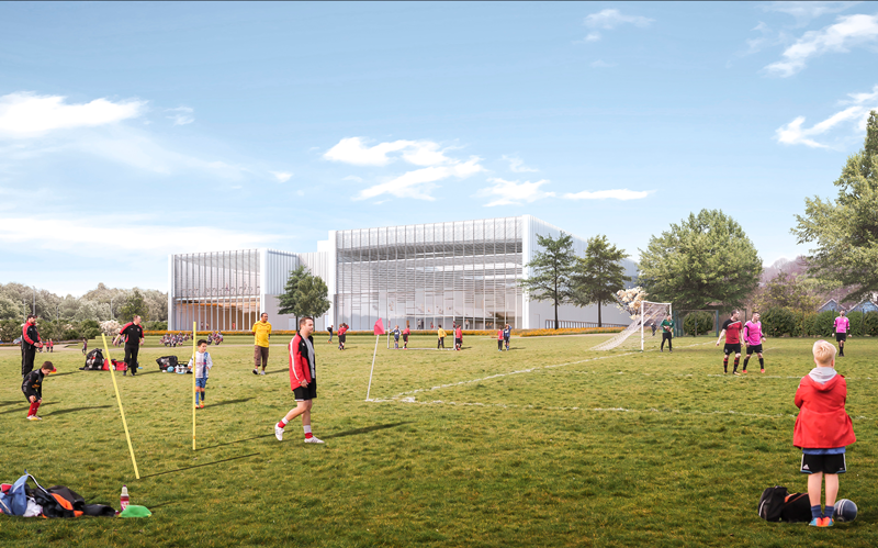 Winchester Sport & Leisure Park playing fields - artist's impression - April 2017