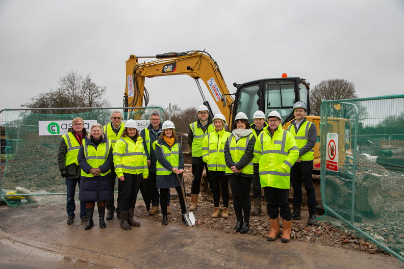 Southbrook Cottages turf cutting