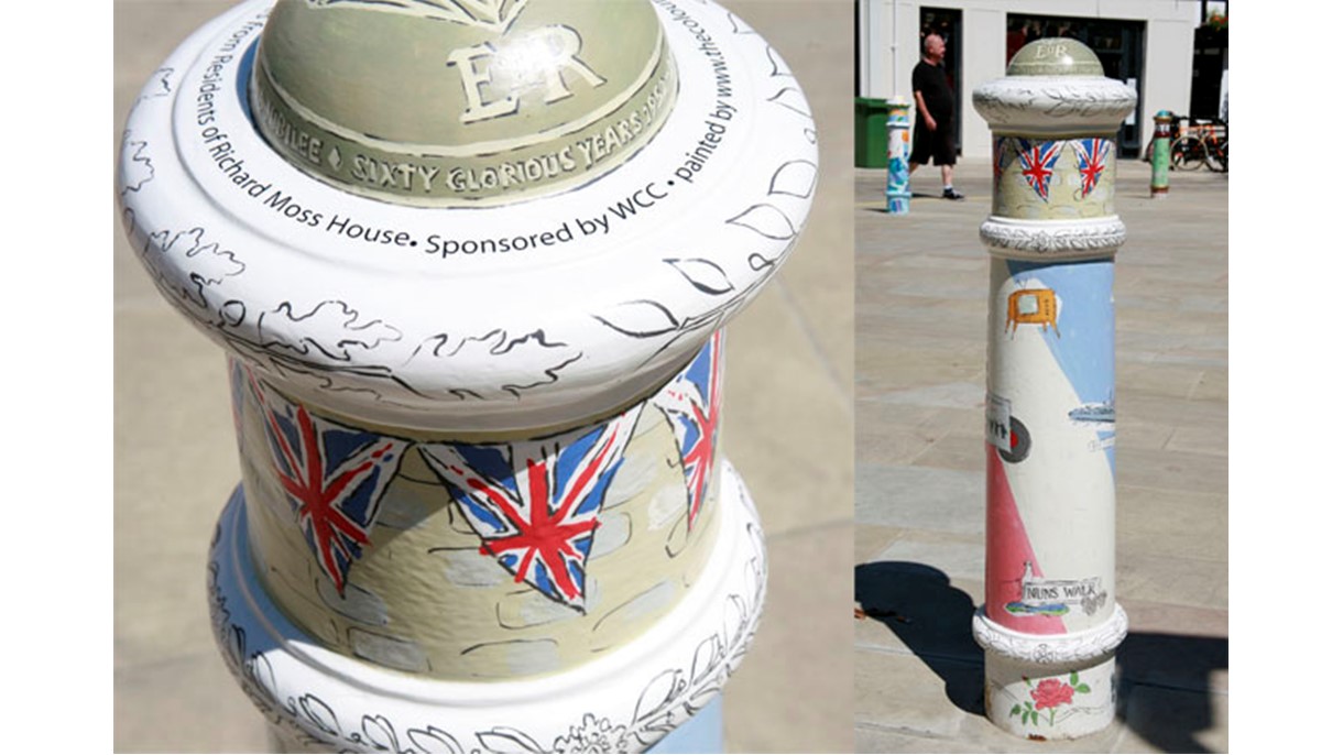 Community Bollard: Queen's Diamond Jubilee 2012 designed by the Residents of Richard Moss House