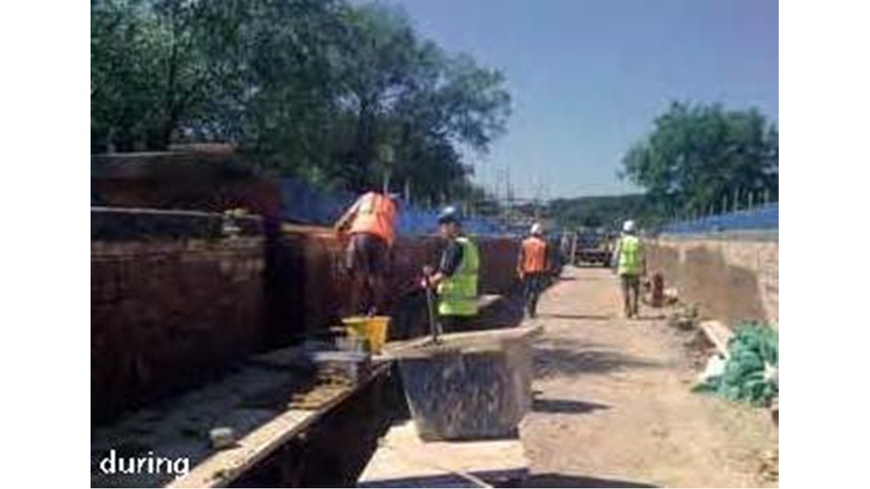 Work on the viaduct included re-pointing and laying a new deck