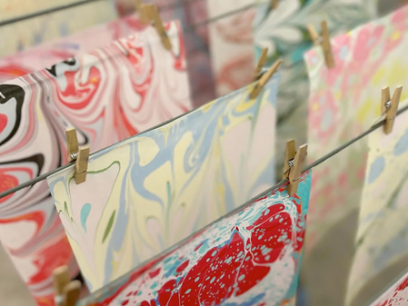 Ink Marbling a Silk Scarf with Rachel O'Connell of ROCWORX