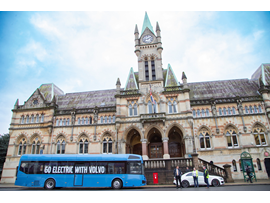 Electric bus at the guildhall March 2023