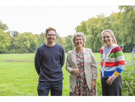 Cllr Tippett-Cooper, Cllr Becker and Cllr Porter at River Park