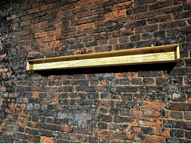 One of the Chesil Tunnel bat boards