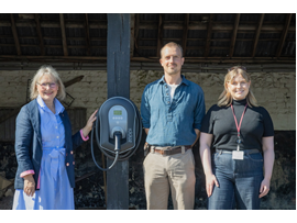 Councillor Lucille Thompson, Fred Baring of The Grange and Ellen Evans of Winchester City Council.