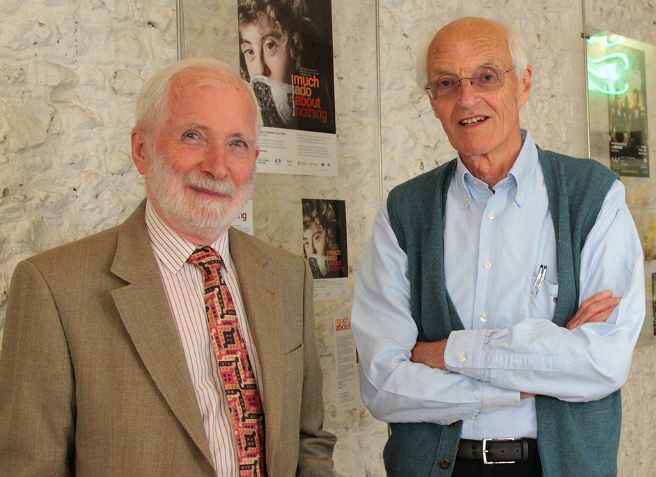 article thumb - Michael Frayn (right) with John Miller