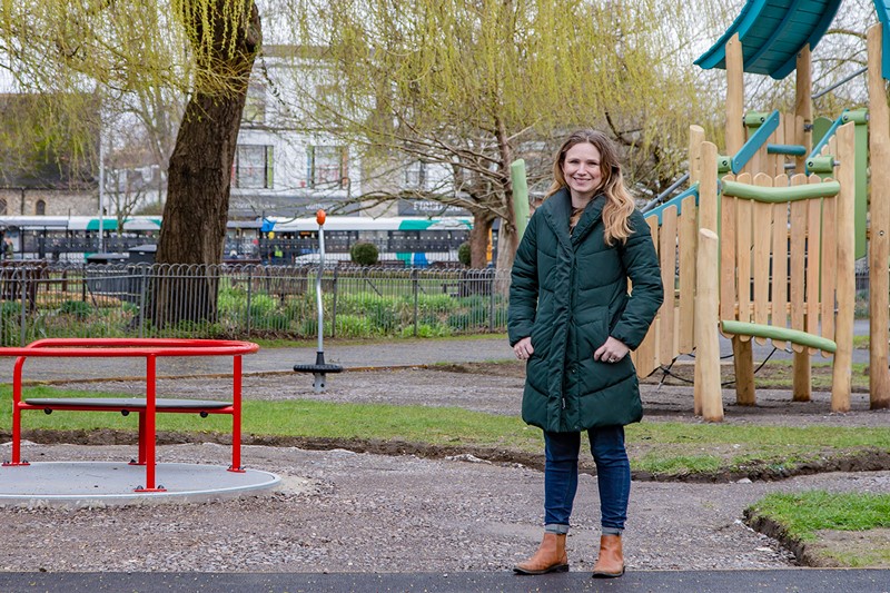 Councillor Becker at Abbey Gardens