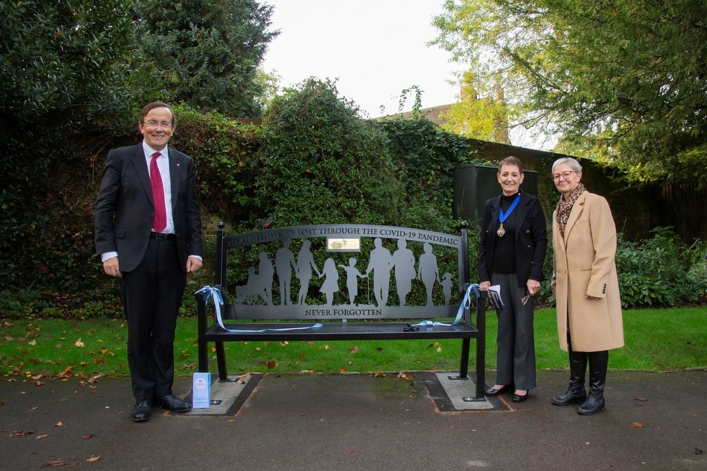 Leader of the Council Martin Tod, Mayor of Winchester Angela Clear and Leonie