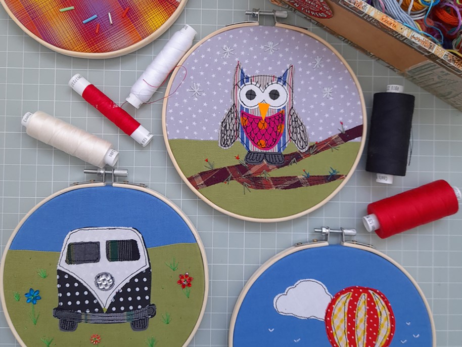 article thumb - Hand stitched appliqué pictures