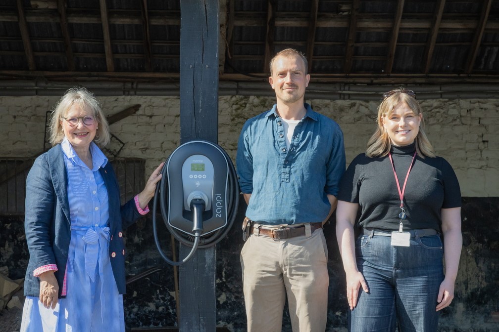 Councillor Lucille Thompson, Fred Baring of The Grange and Ellen Evans of Winchester City Council.