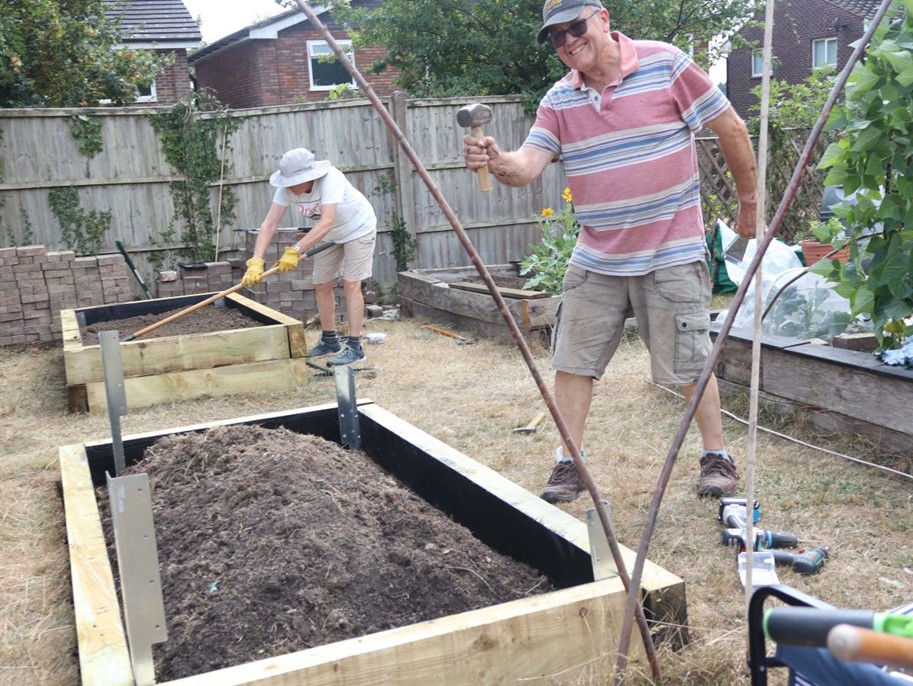 The raised beds at Denmead Community Garden